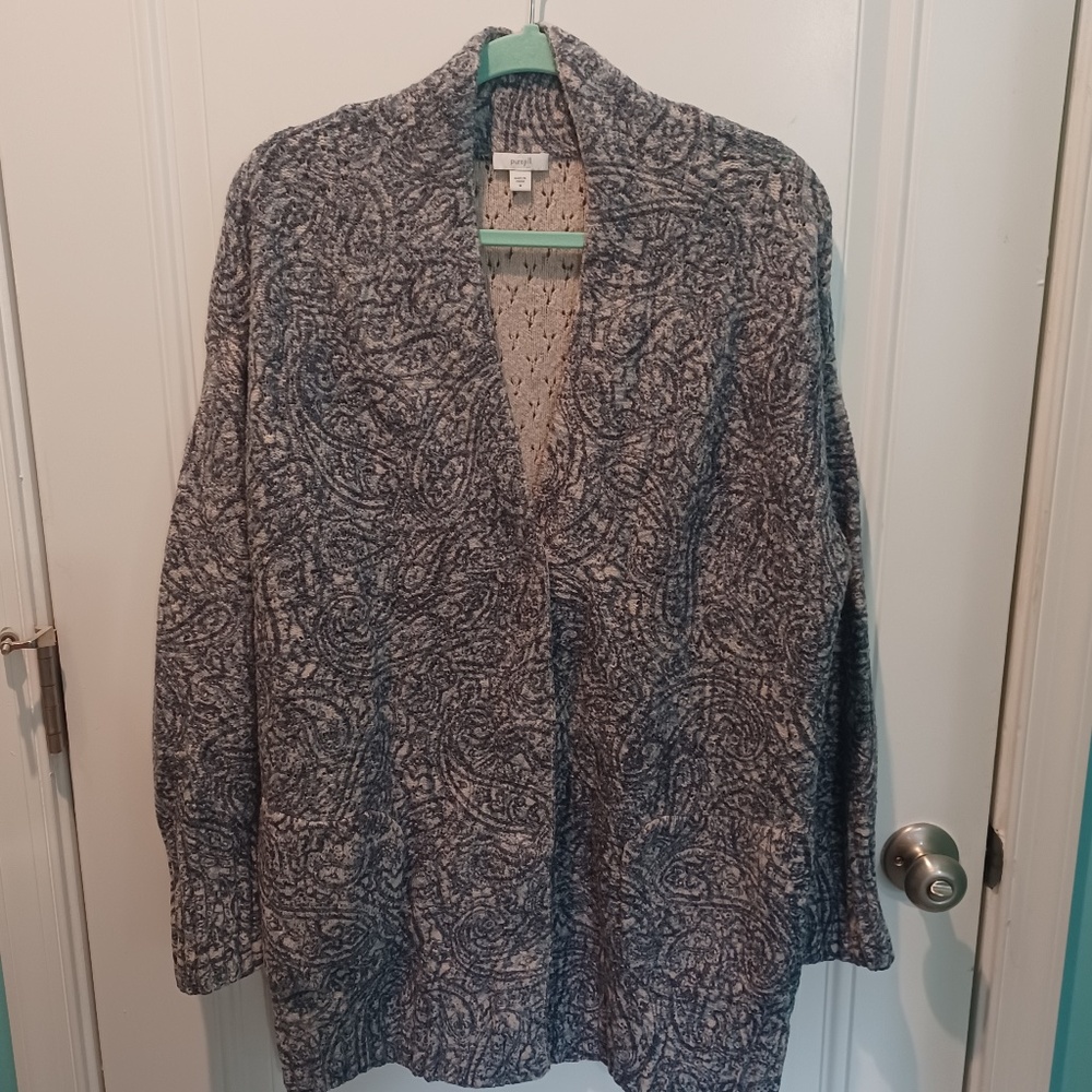STUNNING PURE JILL BLUE PAISLEY "COATIGAN"!
